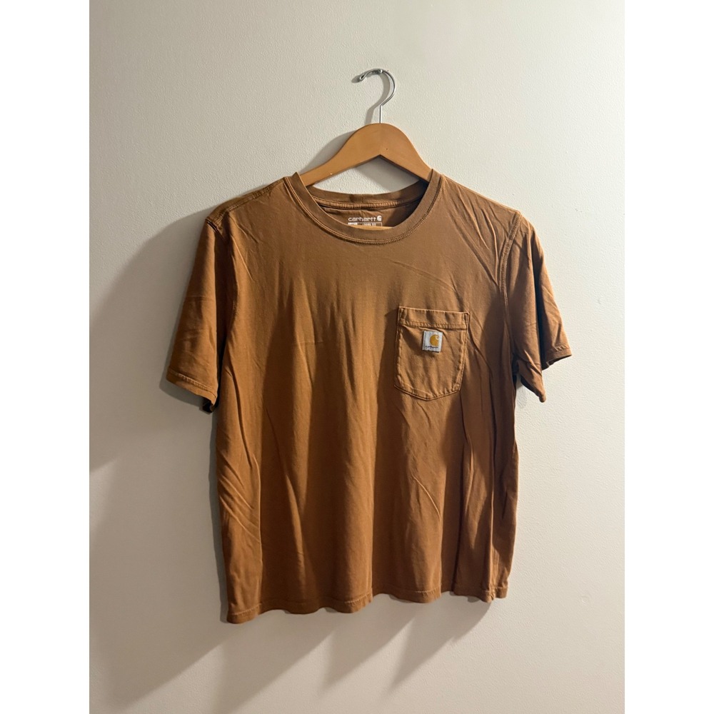 Carhartt Kids Loose Fit Pocket T-Shirt Brown Size M 8-10 Short Sleeve Tee